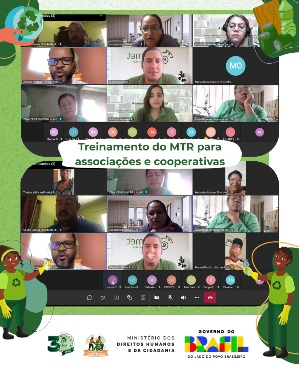 CAMA promove segundo dia de treinamento do MTR com cooperativas e associações da Bahia